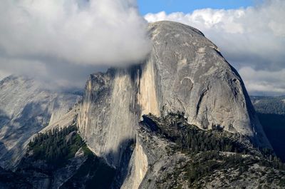 Panoramic view of rocky mountains against sky