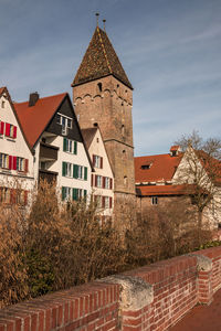 Low angle view of buildings against sky