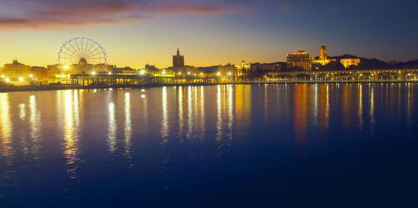 Reflection of buildings in water