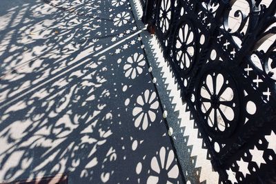 Full frame shot of bicycle with shadow on wall