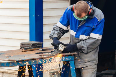 Man working at workshop