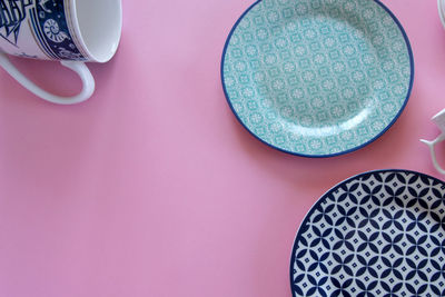 High angle view of coffee beans on table