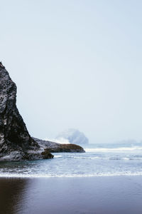 Sea against clear sky