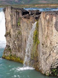 Scenic view of waterfall