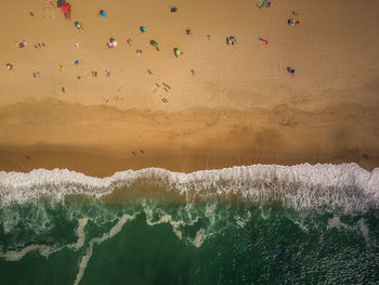 High angle view of beach