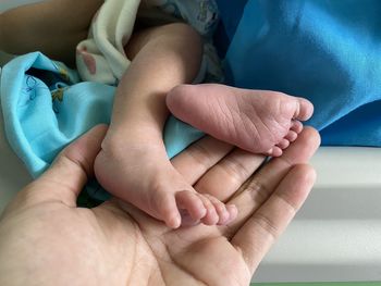 Close-up of baby hands