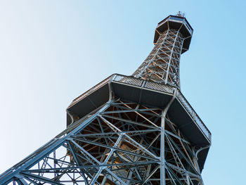 Low angle view of tower against clear sky