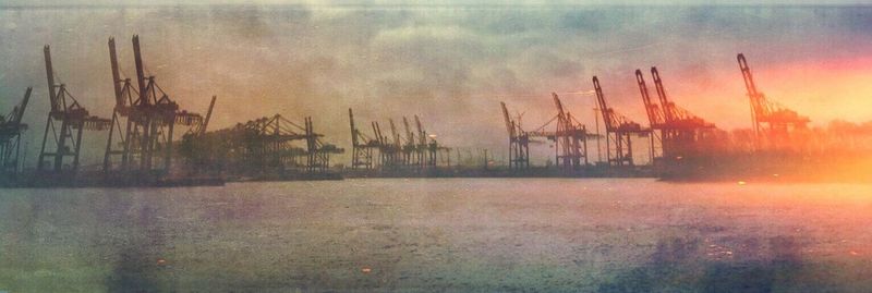 View of sea at sunset