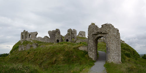 Old ruins against cloudy sky
