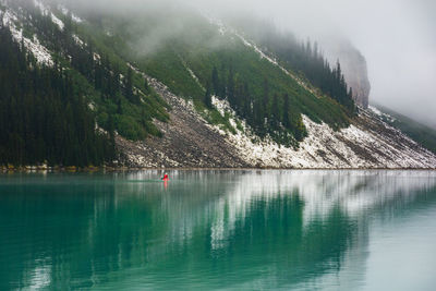 Scenic view of lake against mountain