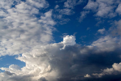 Low angle view of clouds in sky