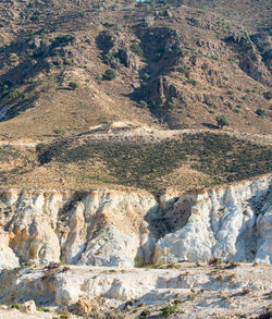 Aerial view of rock formations