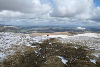 Remote solitary tourist