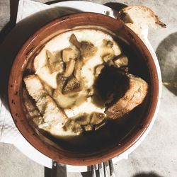 Close-up of food on table