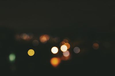 Defocused lights at night