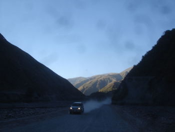 Road passing through mountains