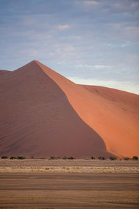 Scenic view of desert against sky