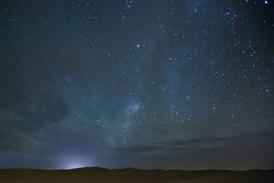 Low angle view of sky at night