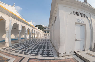 Exterior of historic building against sky