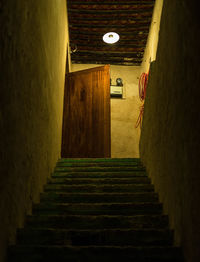 Low angle view of staircase in building