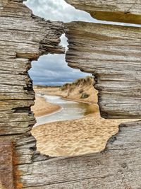 Rock formations at seaside