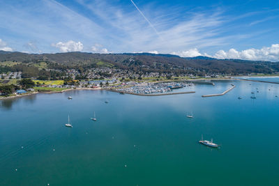 El granada, california. pillar point harbor in princeton. boats and yachts in background. 