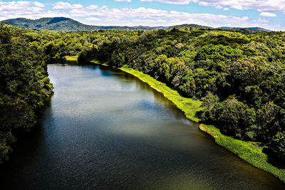 Scenic view of river against sky