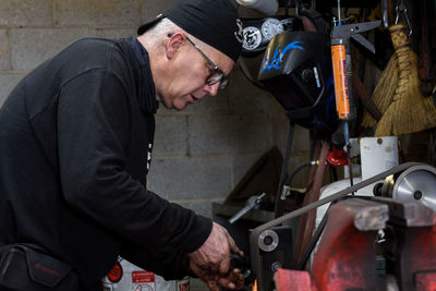 Man working at workshop