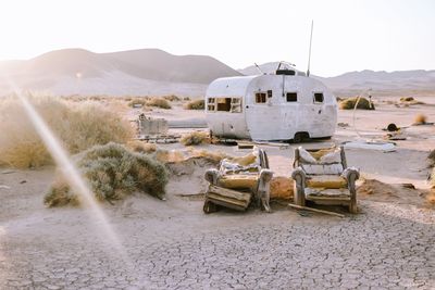 Scenic view of desert against sky