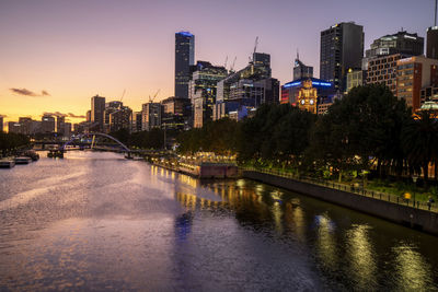 Melbourne river sunset