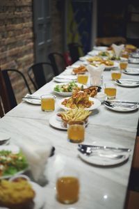 Close-up of food on table