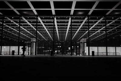 Greyscale shot of the neue nationalgalerie museum in berlin, germany