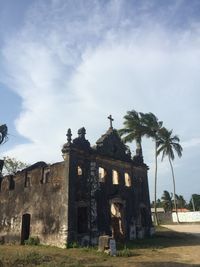Low angle view of temple against sky