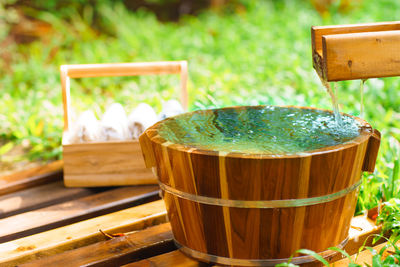 Close-up of drink on table