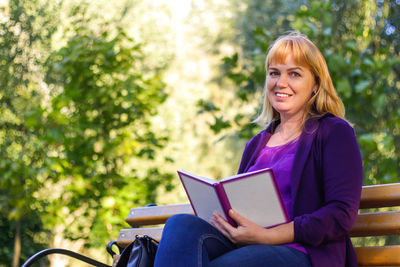Young woman using laptop