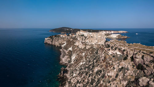 Aerial view of the archipelago of the tremiti islands in puglia region