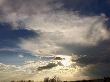 Low angle view of dramatic sky