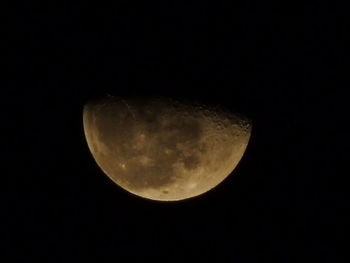 Low angle view of moon in sky