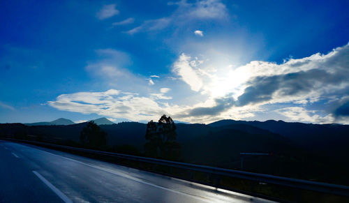 Road passing through mountains