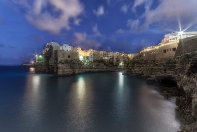 View of fort against cloudy sky