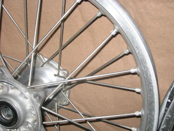 High angle view of wheel