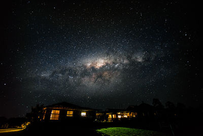 Low angle view of star field against star field