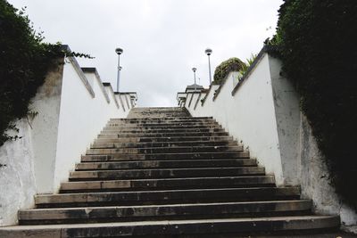 Low angle view of staircase against building