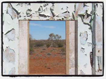 Digital composite image of old window