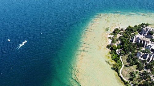 High angle view of beach
