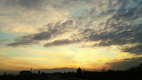 Sunset over landscape