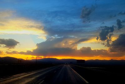 Country road at sunset