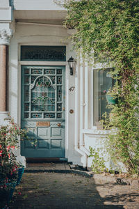 Entrance of building