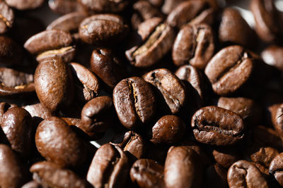 Full frame shot of roasted coffee beans