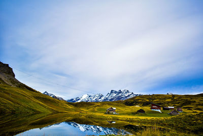 Scenic view of landscape against sky